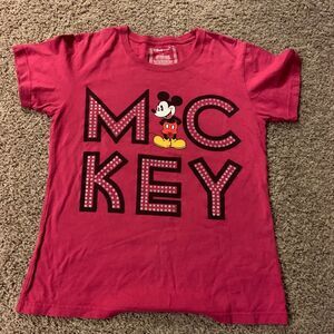 Vintage Mickey Mouse Shirt Women Large Pink Y2K